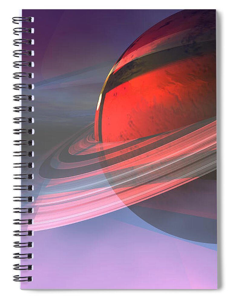 Space Art Spiral Notebook featuring the painting Reflections by Corey Ford