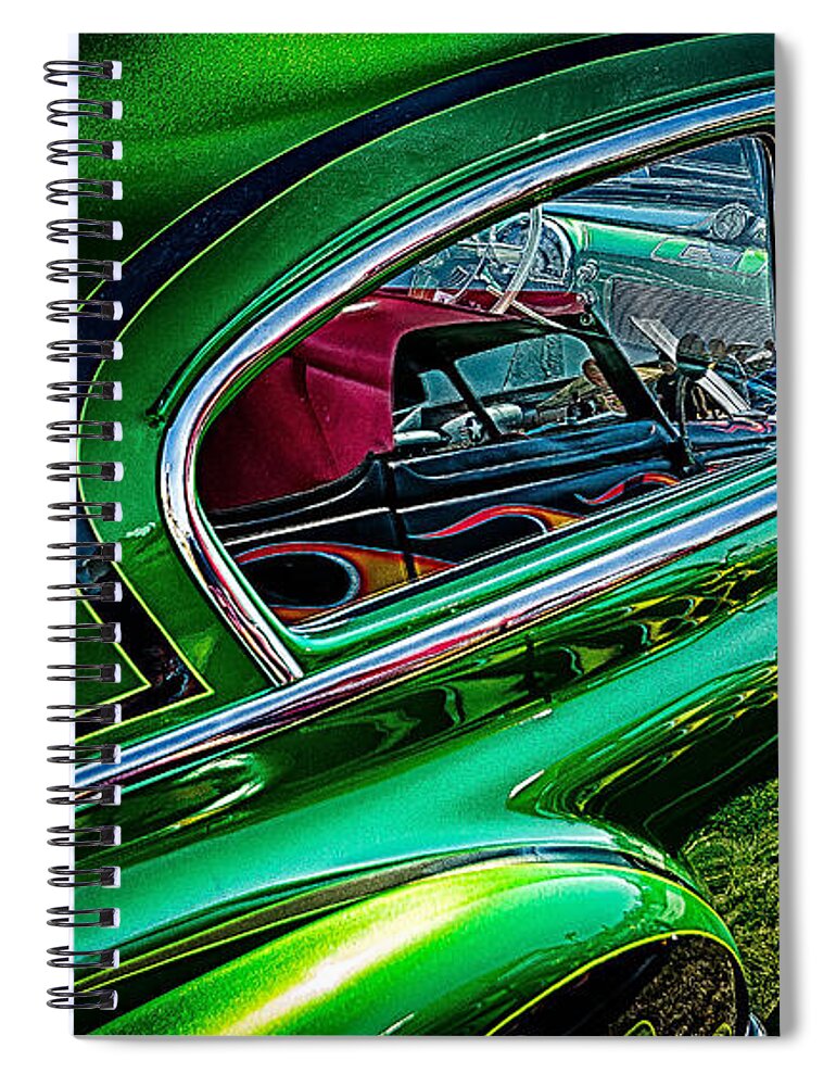 Jay Stockhaus Spiral Notebook featuring the photograph Reflections in Green by Jay Stockhaus