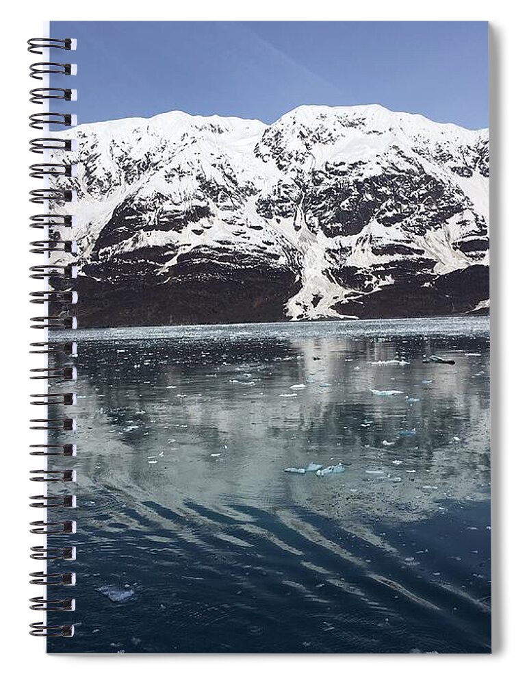 Glacier Spiral Notebook featuring the photograph Reflections in Icy Point Alaska by Val Oconnor