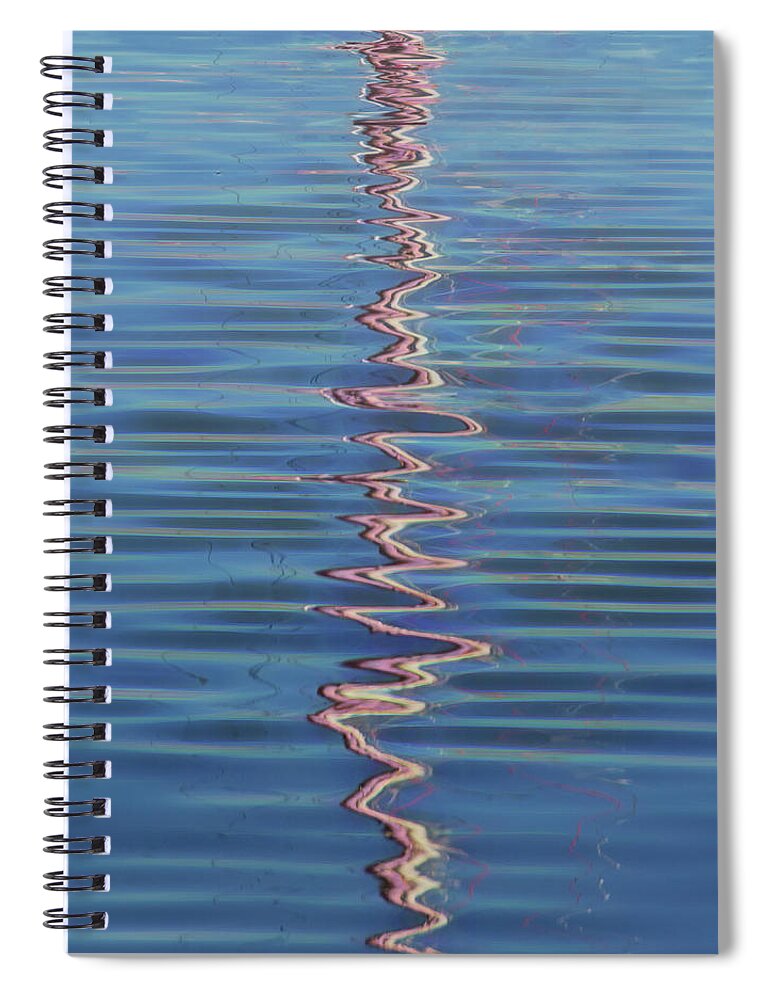 Mast Spiral Notebook featuring the photograph Reflections of a Mast by Mitch Spence