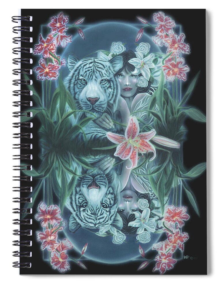North Dakota Artist Spiral Notebook featuring the painting Reflections by Wayne Pruse