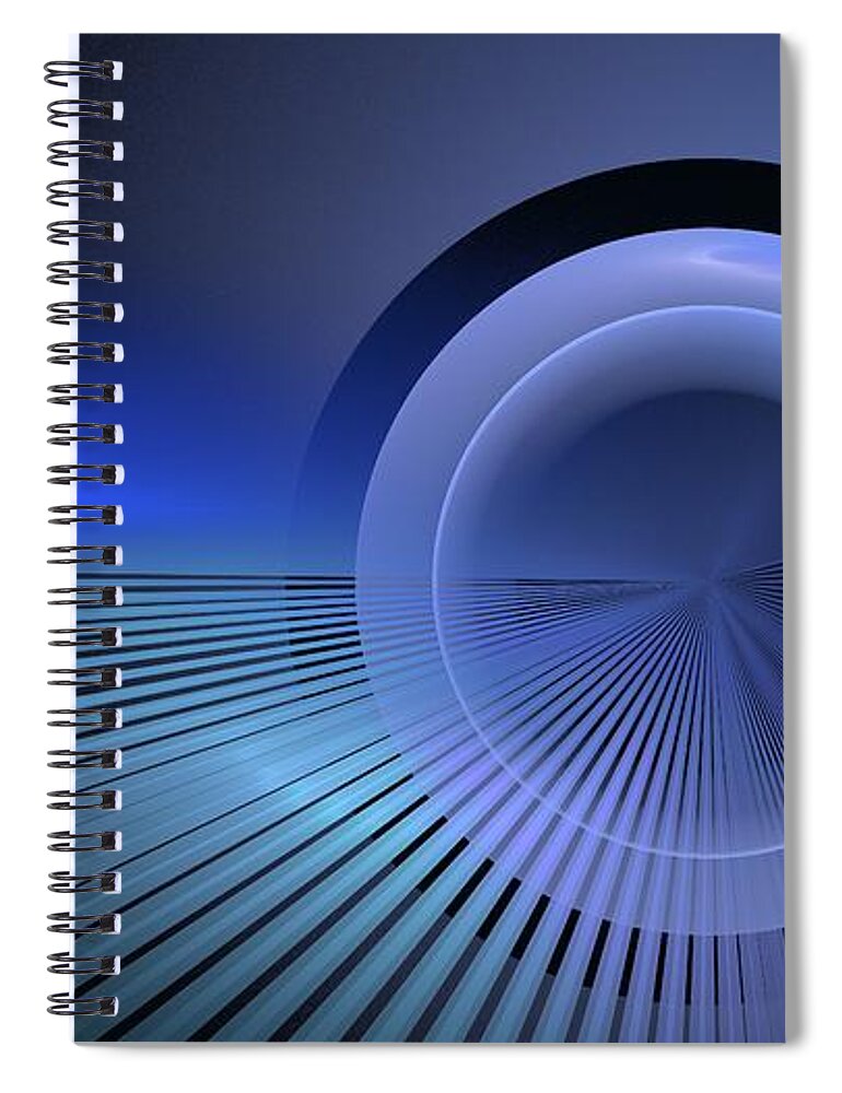  Spiral Notebook featuring the digital art Refractive Index of Life by Doug Morgan