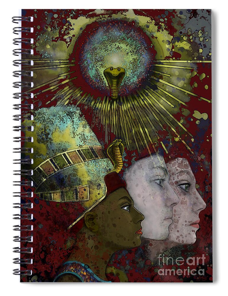 Reincarnate Spiral Notebook featuring the digital art Reincarnate by Carol Jacobs