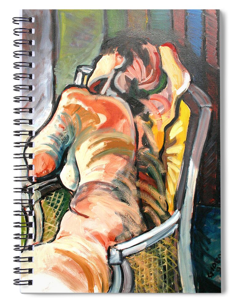 Drawing Spiral Notebook featuring the painting Relaxation by Gideon Cohn