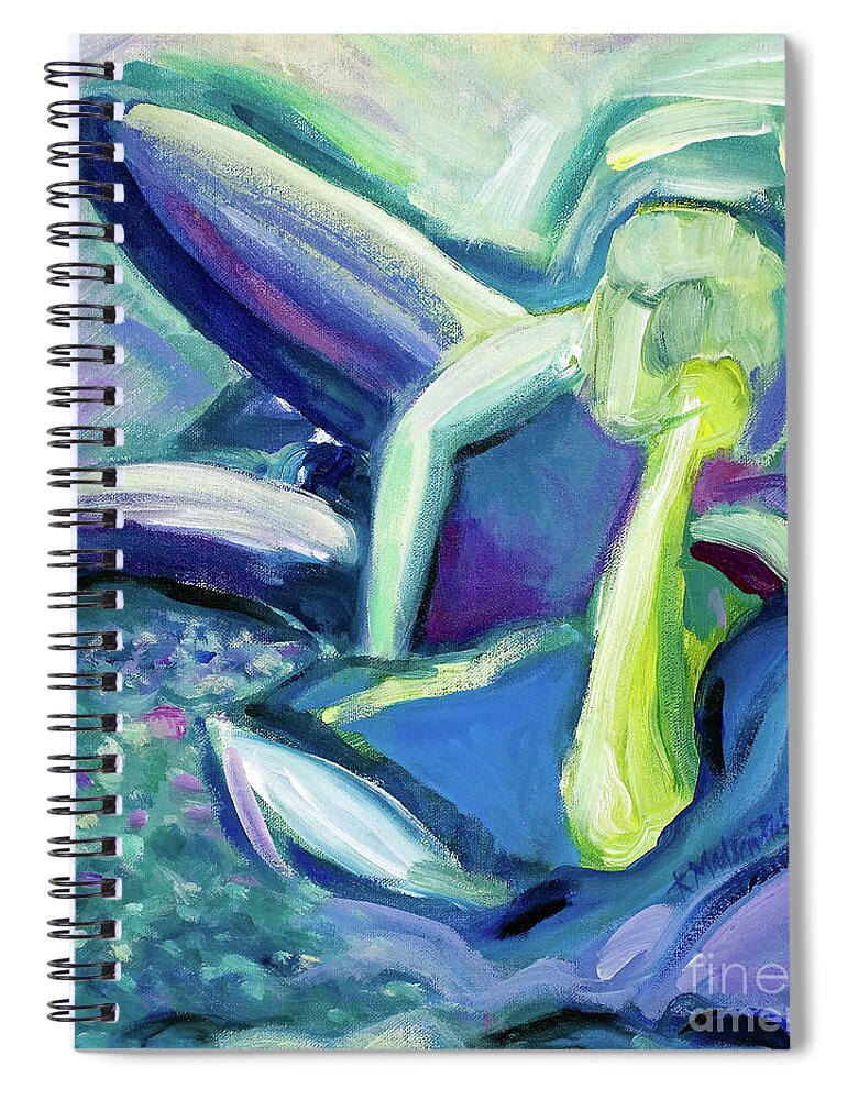 Life Drawing Spiral Notebook featuring the painting Relaxed by Kerryn Madsen-Pietsch