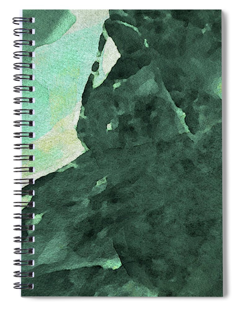 Watercolors Of Green Hues Spiral Notebook featuring the digital art Relaxing in the Green by Margie Chapman