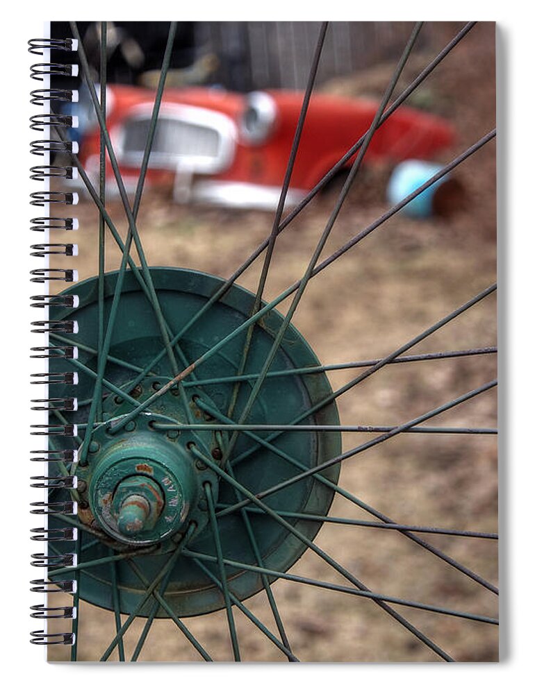 Bike Spiral Notebook featuring the photograph Remains by Terry Doyle