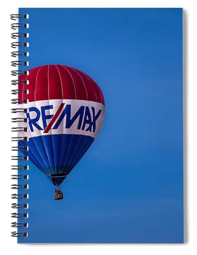 Art Spiral Notebook featuring the photograph Remax Hot Air Balloon by Ron Pate