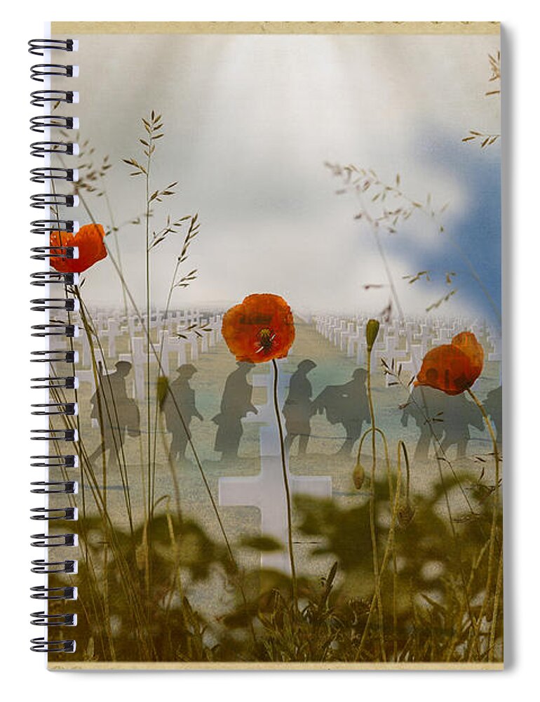 Photographic Art Spiral Notebook featuring the digital art Remembrance by Chris Armytage