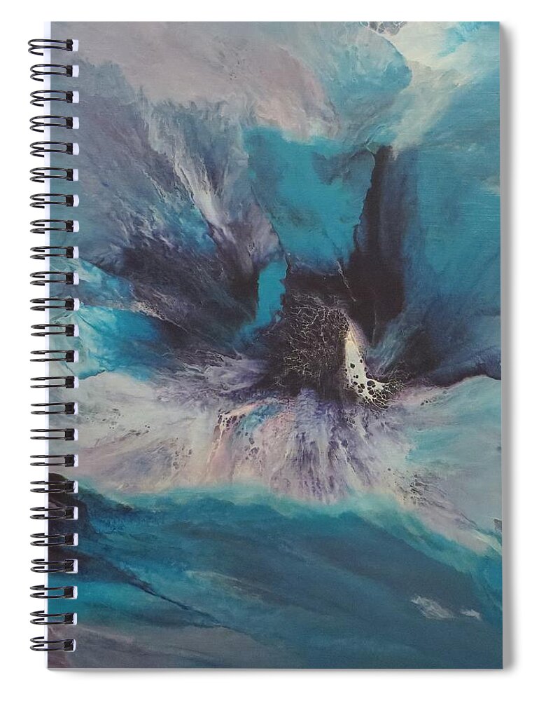 Abstract Spiral Notebook featuring the painting Resolve by Soraya Silvestri