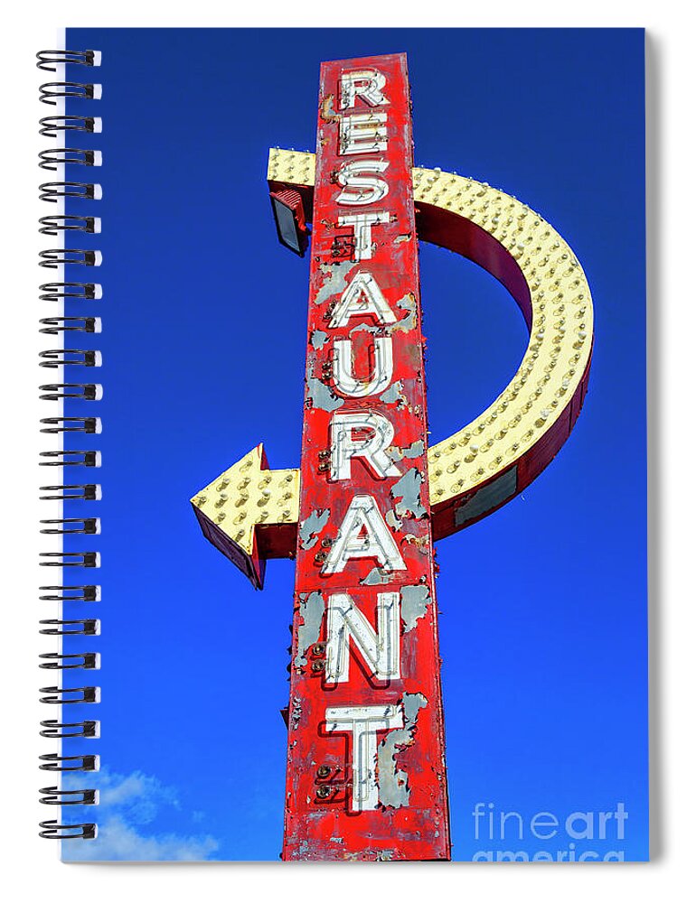 New York Spiral Notebook featuring the photograph Restaurant by Lenore Locken