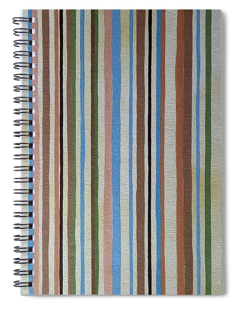 Stripes Spiral Notebook featuring the painting Retro Stripes by Portraits By NC