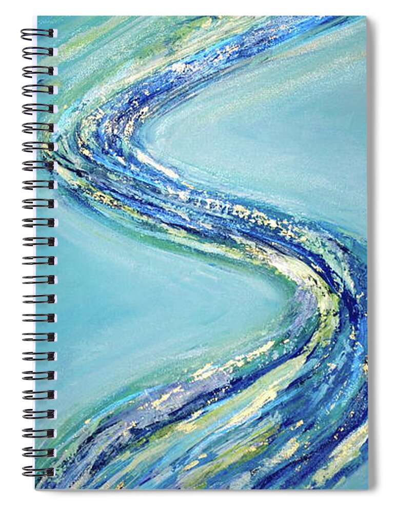 Rivers Of Living Water Spiral Notebook featuring the painting Revelation 7 17 by Deb Brown Maher