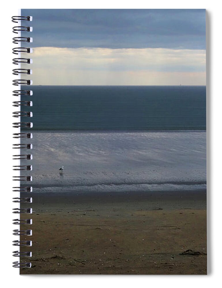 Revere Spiral Notebook featuring the photograph Revere Beach Bars of Color Revere MA by Toby McGuire