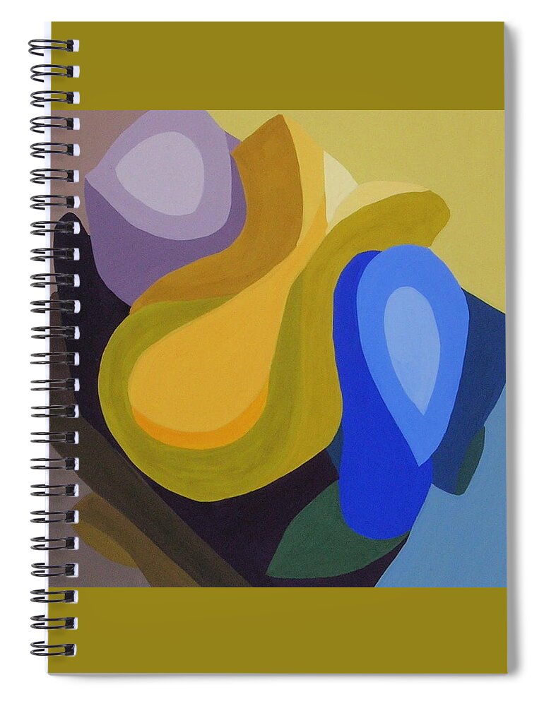 Abstract Spiral Notebook featuring the painting Rhapsody In Color by Cori Solomon