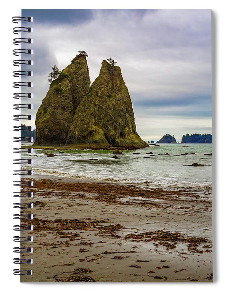 Beach Spiral Notebook featuring the photograph Rialto Beach by Roslyn Wilkins