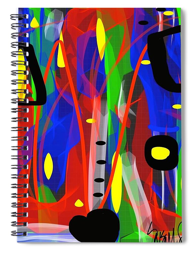  Spiral Notebook featuring the digital art Ribbon of Thought by Susan Fielder