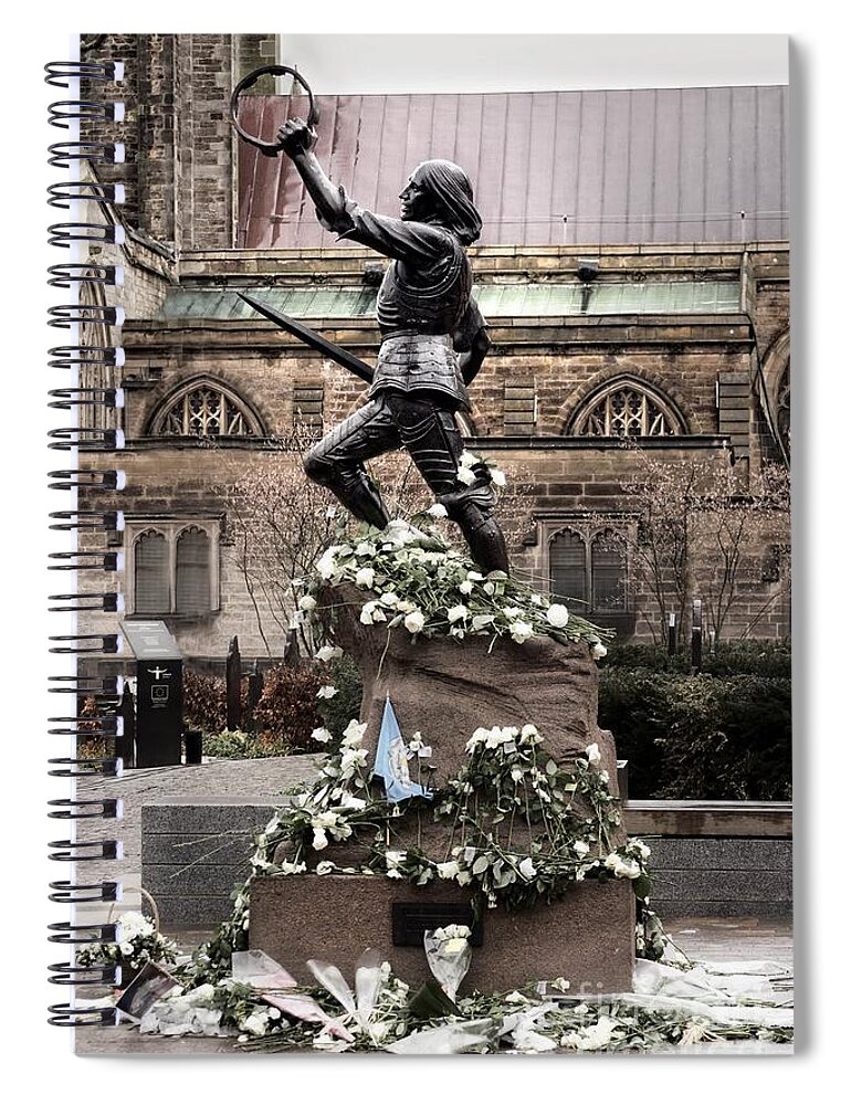 Richard The Third Spiral Notebook featuring the photograph Richard The Third Statue by Linsey Williams