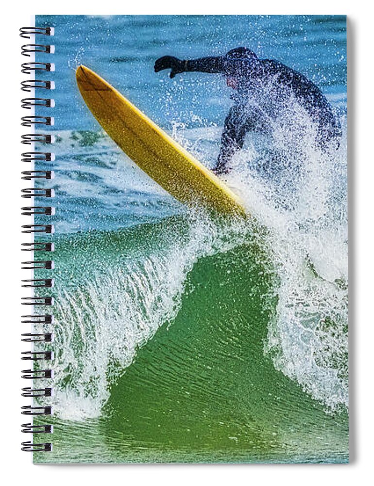 Surfing Spiral Notebook featuring the photograph Ride the Wave by David Kay