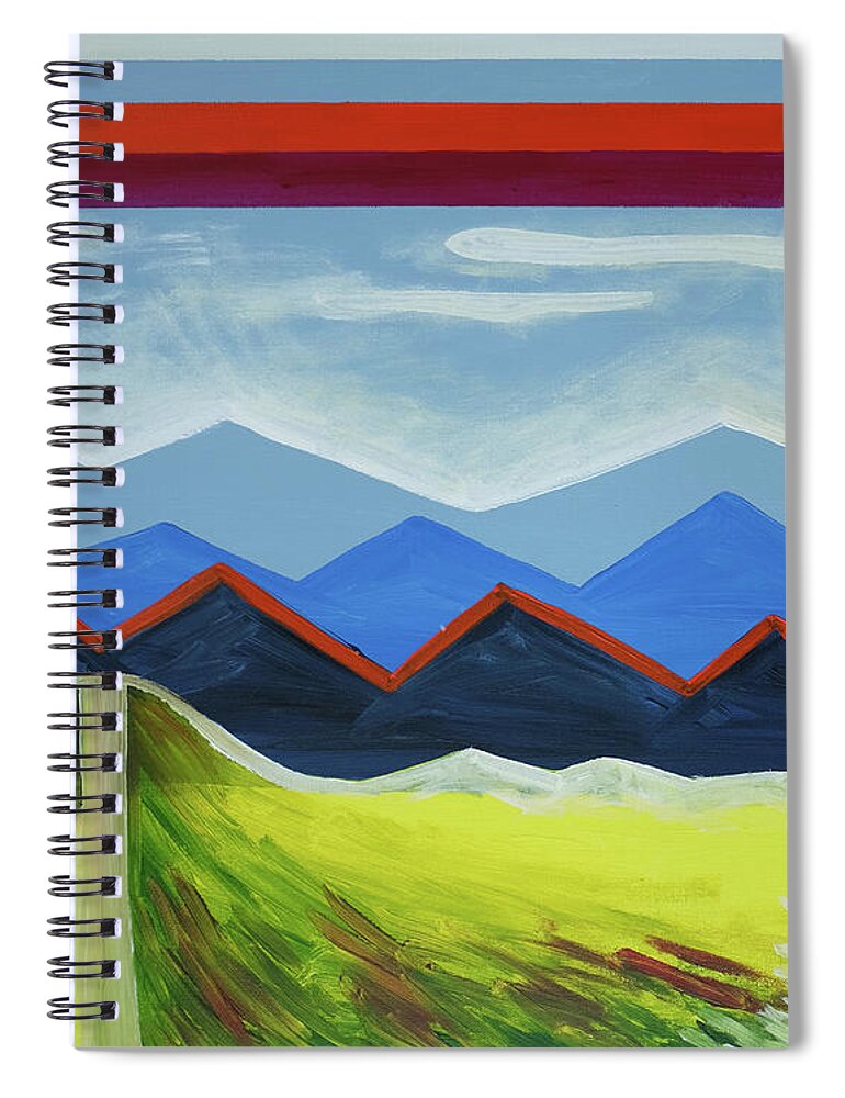 Blue Ridge Mountains Spiral Notebook featuring the painting Ridge by Laura Hol Art