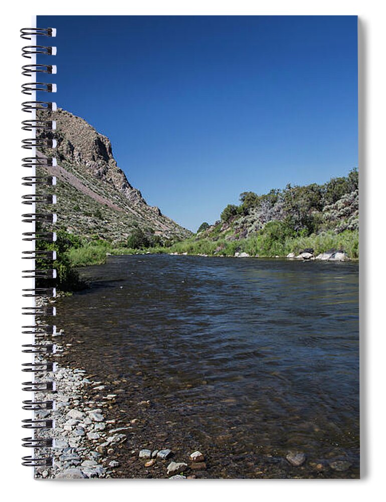 New Mexico Spiral Notebook featuring the photograph Rio Grande Gorge by Kathy McClure