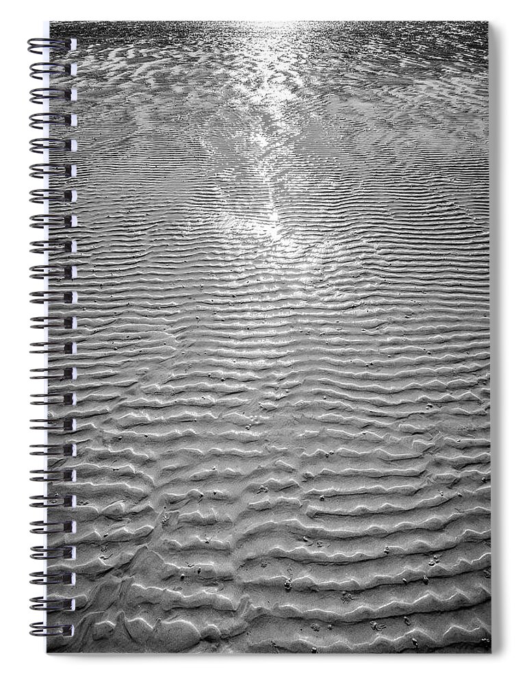 Rippled Spiral Notebook featuring the photograph Rippled Light by Hazy Apple
