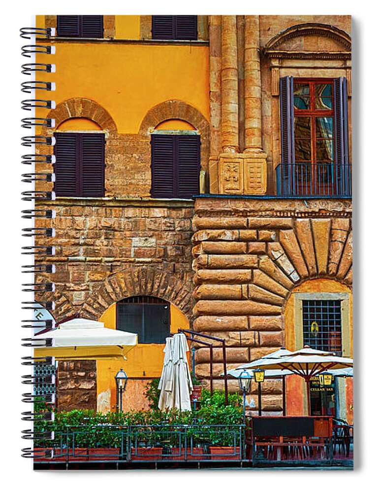 Ristorante Cavallino Spiral Notebook featuring the digital art Ristorante Cavallino by Mick Burkey