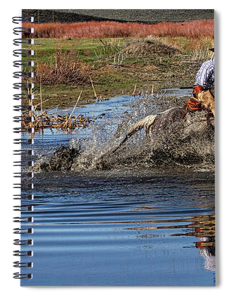 Colorado Spiral Notebook featuring the photograph River Crossing by Kristal Kraft