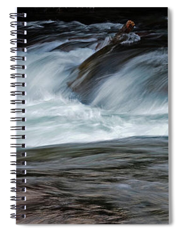 River Spiral Notebook featuring the photograph River Rapids by Whispering Peaks Photography