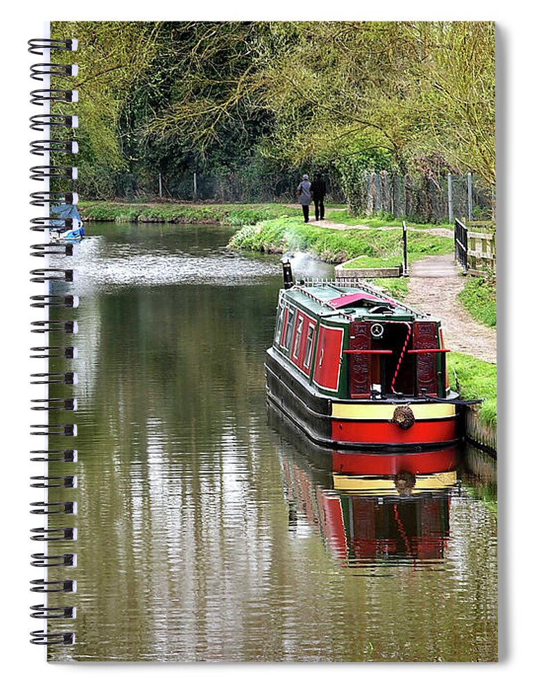 River Boat Spiral Notebook featuring the photograph River Stort In April by Gill Billington
