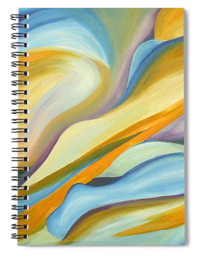 Figure Spiral Notebook featuring the painting River by Trina Teele