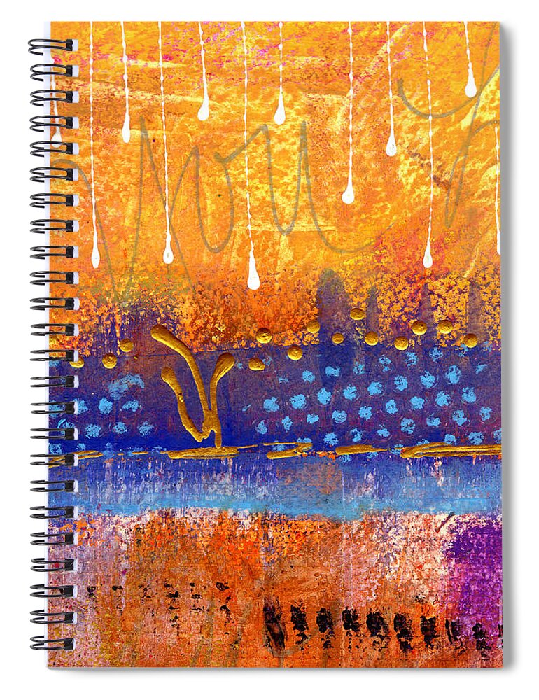 Riverfront Spiral Notebook featuring the painting Riverfront View by Angela L Walker