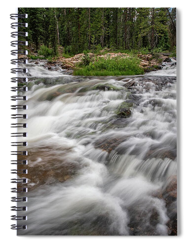 Unita Spiral Notebook featuring the photograph Rivers Meet by Erika Fawcett