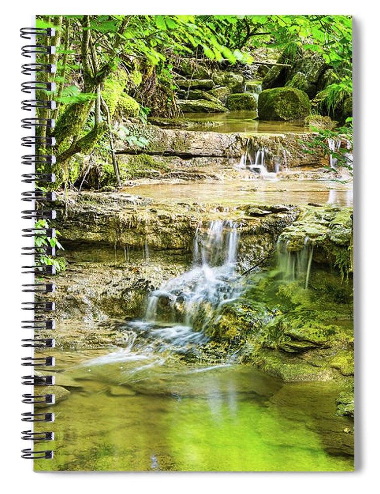 River Spiral Notebook featuring the photograph Rivers of Bugey - 1 - France by Paul MAURICE