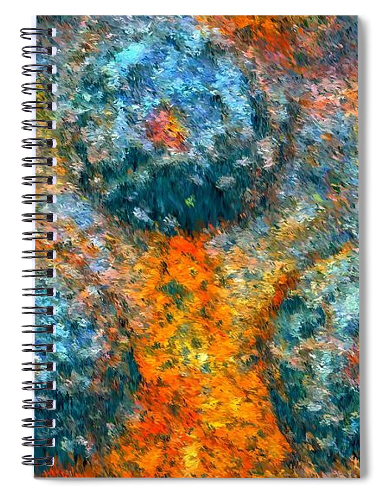 Riveted Spiral Notebook featuring the painting Riveted by Steven Richardson