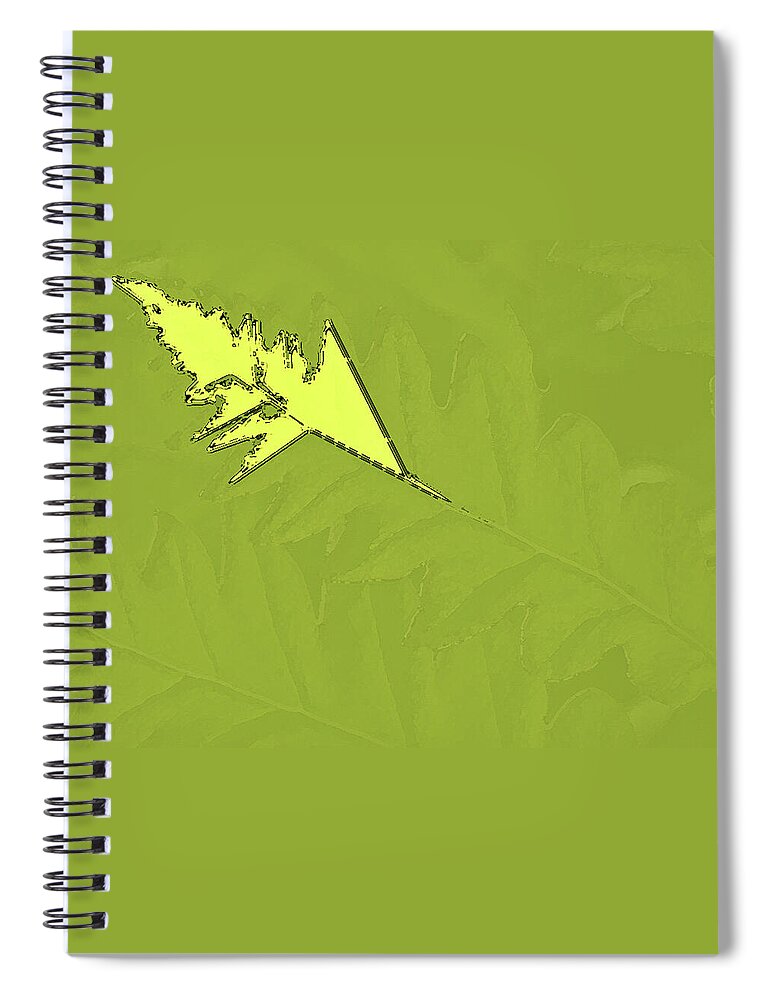 Fern Abstract Spiral Notebook featuring the photograph Roadside Fern 2, Abstract 3 - by Julie Weber