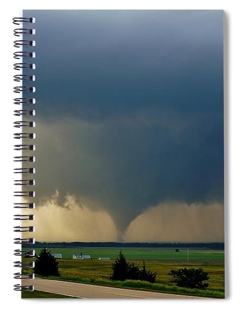 Tornado Spiral Notebook featuring the photograph Roadside Twister by Ed Sweeney