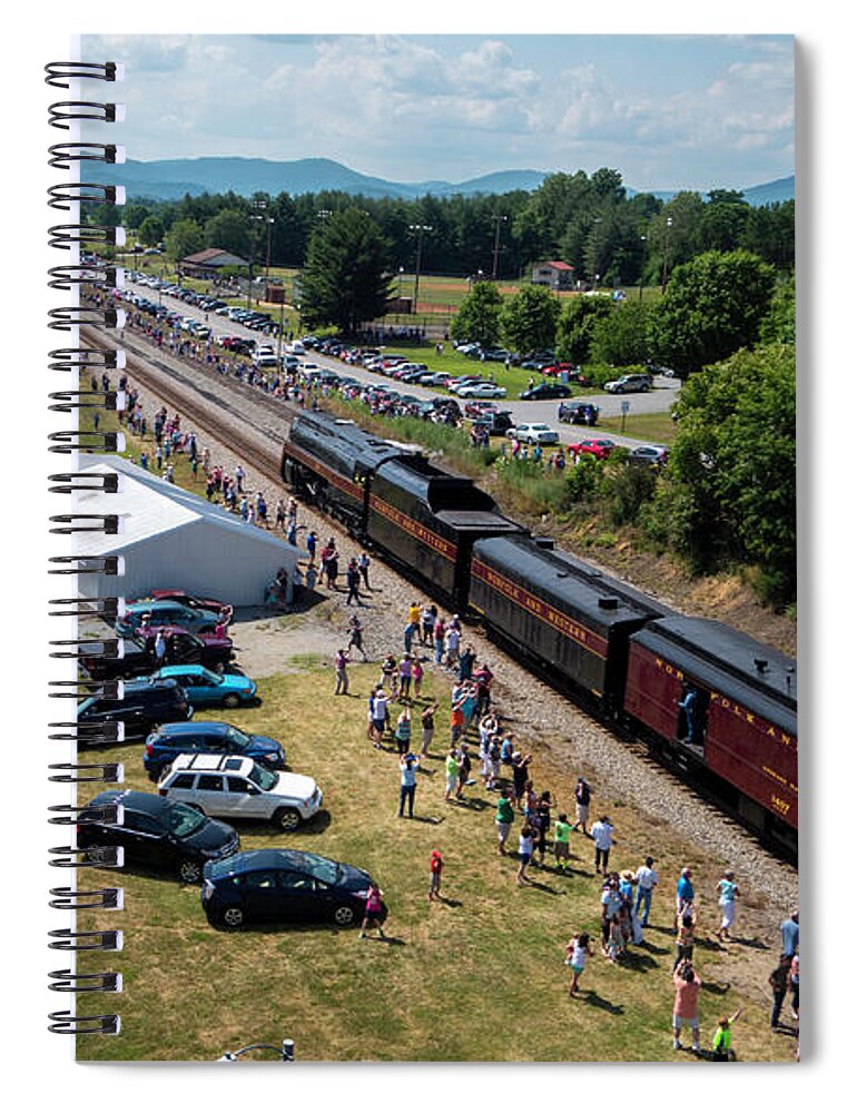 Train Spiral Notebook featuring the photograph Roanoke Bound by Star City SkyCams