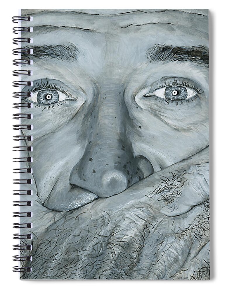 Robin Williams Spiral Notebook featuring the photograph Robin Williams by Matthew Mezo