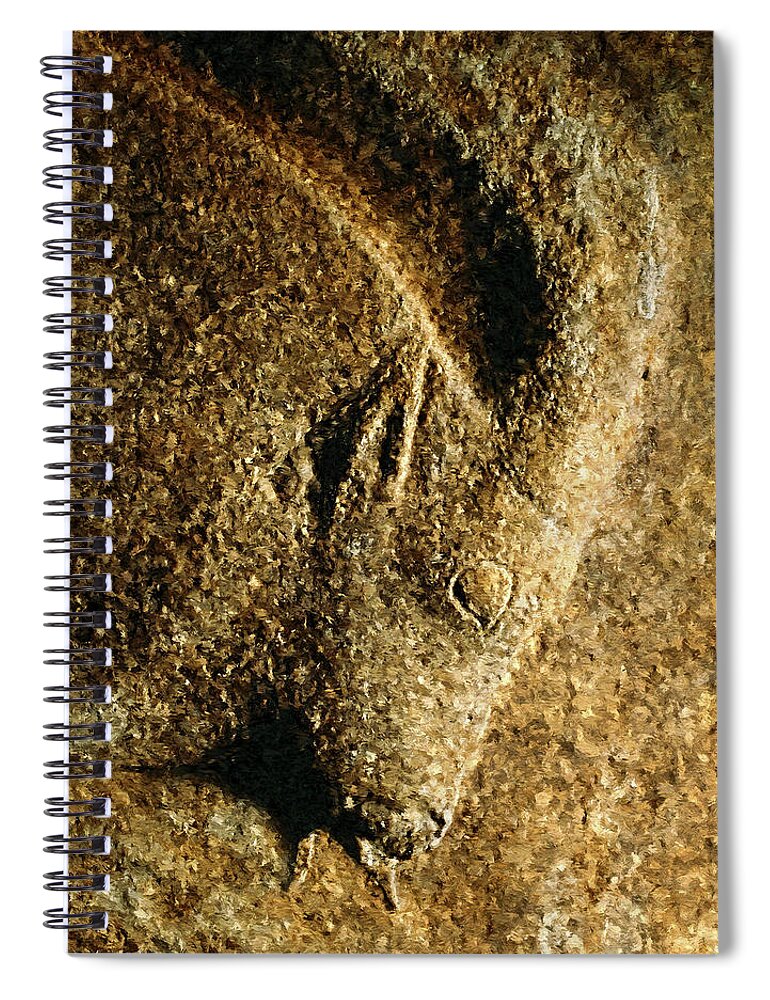 Ibex Spiral Notebook featuring the digital art Roc-aux-Sorciers Ibex by Weston Westmoreland