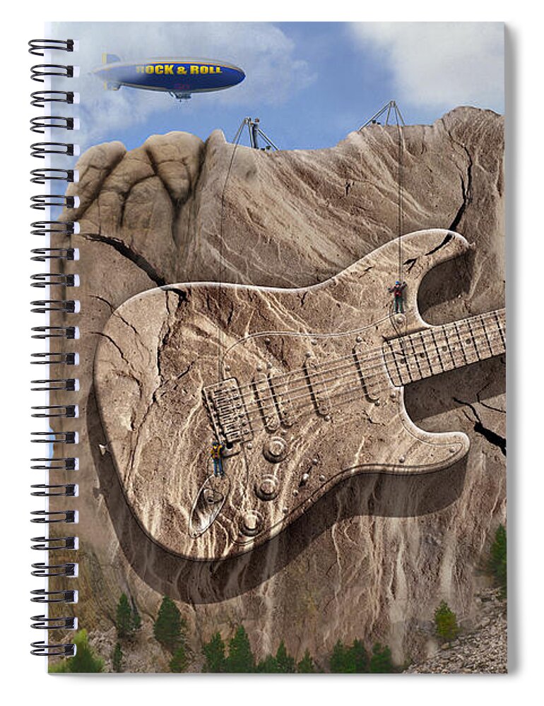 Surrealism Spiral Notebook featuring the photograph Rock and Roll Park 2 by Mike McGlothlen