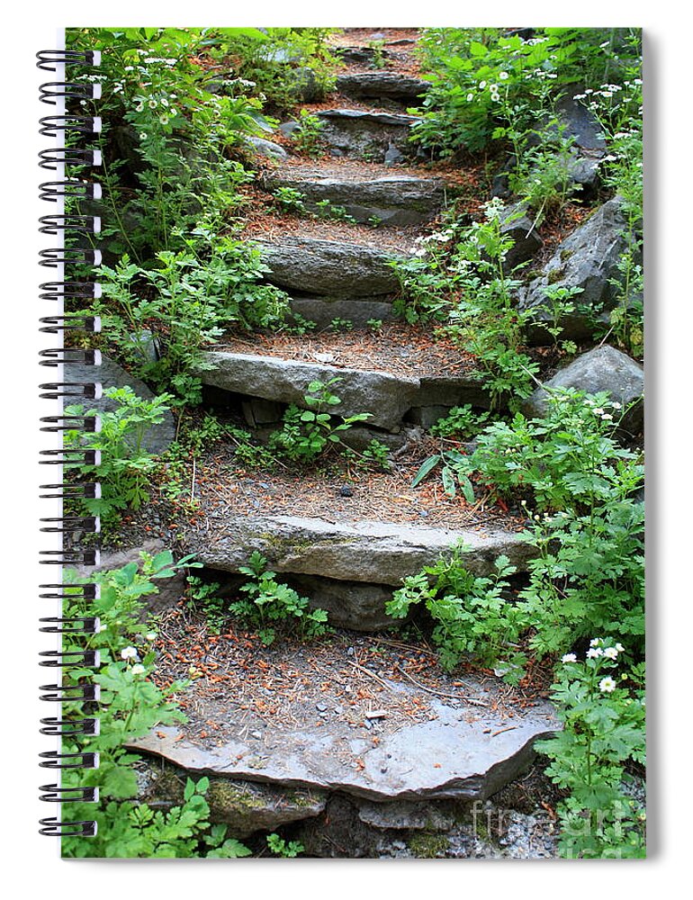 Rock Stairs Spiral Notebook featuring the photograph Rock Stairs by Carol Groenen