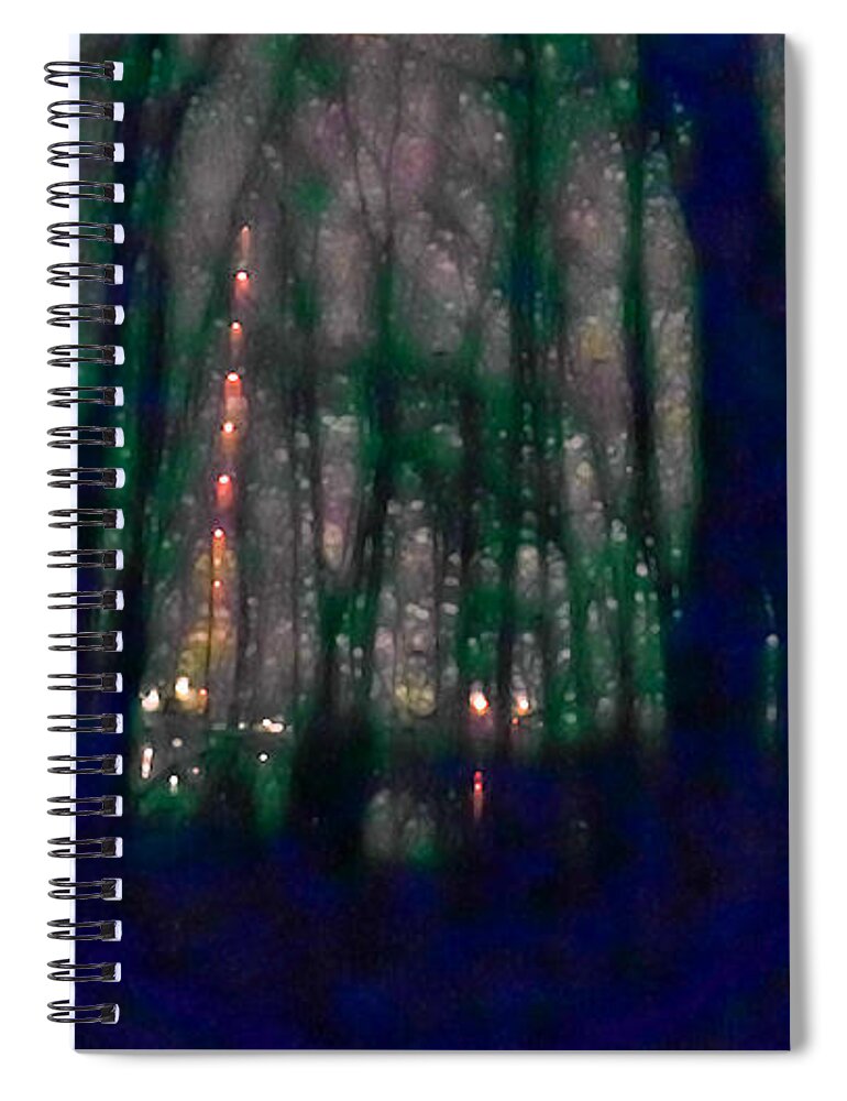 Night Spiral Notebook featuring the photograph Rockets In the Night by Lynn Hansen