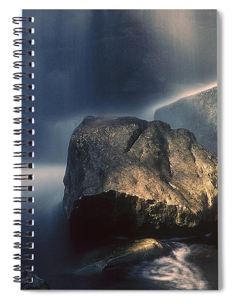 Rocks Spiral Notebook featuring the photograph Rocks and Waterfalls by DArcy Evans