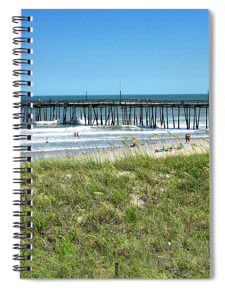 Avon Fishing Pier Spiral Notebook featuring the photograph Avon Pier - Outer Banks of North Carolina by Brendan Reals