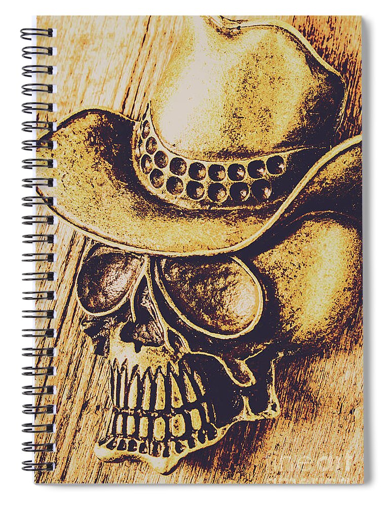 Western Spiral Notebook featuring the photograph Rodeo spook by Jorgo Photography