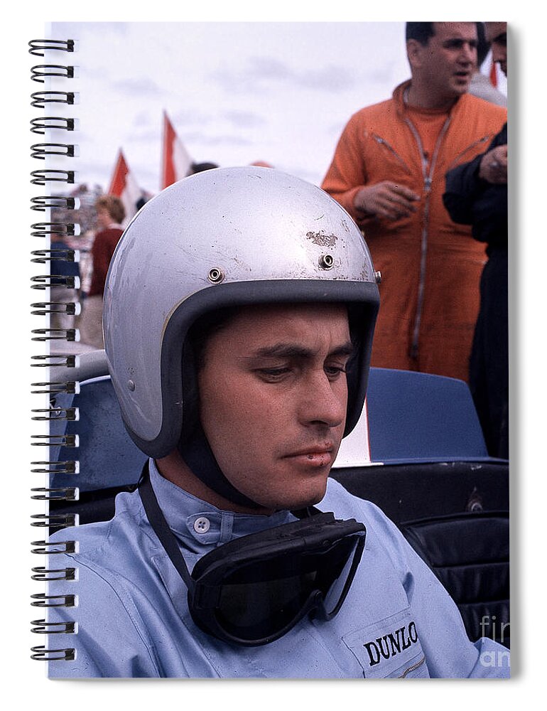 Roger Penske Spiral Notebook featuring the photograph Roger Penske on pregrid by Robert K Blaisdell