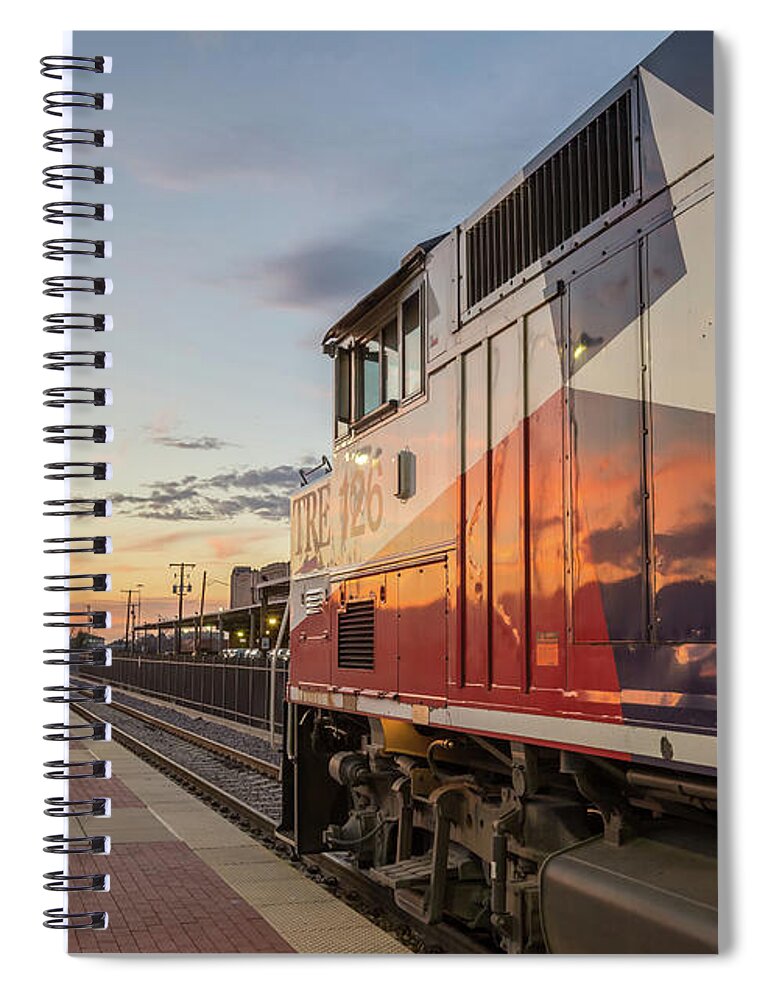 Fort Worth Spiral Notebook featuring the photograph Rolling into the sunset by Paul Quinn