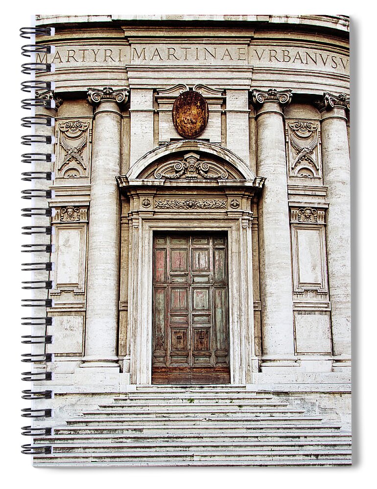 Rome Doors Spiral Notebook featuring the photograph Roman Doors - Door Photography - Rome, Italy by Melanie Alexandra Price