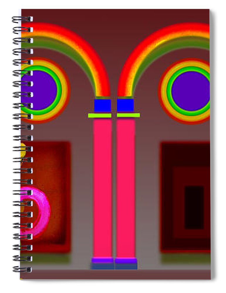 Classical Spiral Notebook featuring the digital art Roman Red by Charles Stuart